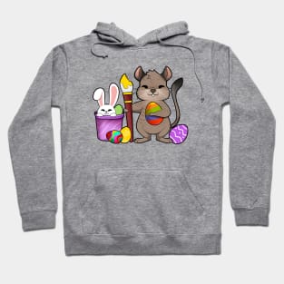 Cute degu painting Easter eggs Hoodie